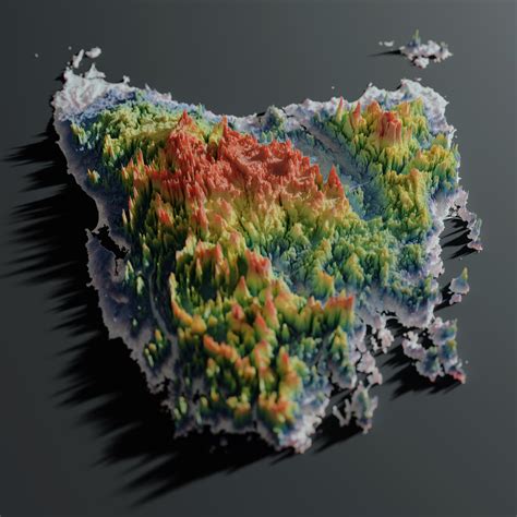 Made an exaggerated height-map of Tasmania. : r/tasmania