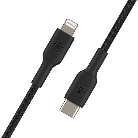 Braided USB-C to Lightning Cable (1m / 3.3ft, Black) | Belkin