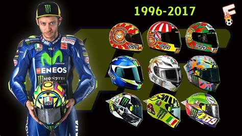 Valentino Rossi Helmets Design 1996 - 2017 - YouTube