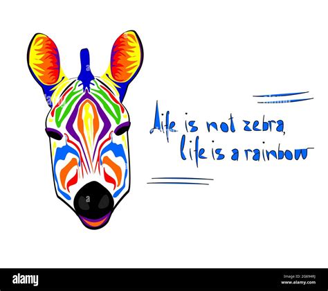 Zebra rainbow head vector in beautiful style Stock Vector Image & Art - Alamy