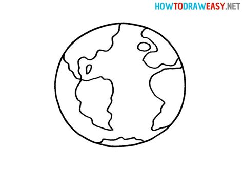 How to Draw an Easy Earth | Earth drawings, Earth for kids, Drawings