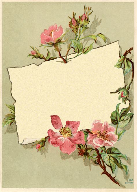 Vintage Rose Frame Images - The Graphics Fairy