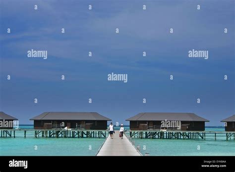 Water Bungalows in the Maldives Stock Photo - Alamy