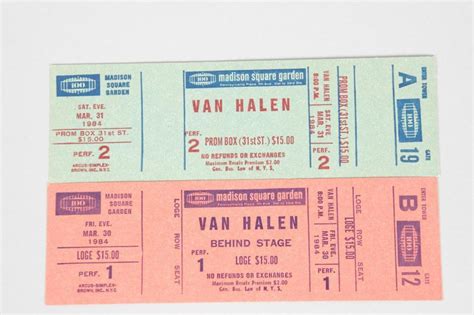 Van Halen 1984 Tour Dates - Van Halen