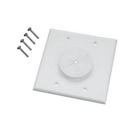 Midlite Double Gang Wireport Cable Pass Through Wall Plate With Grommet - White - Walmart.com