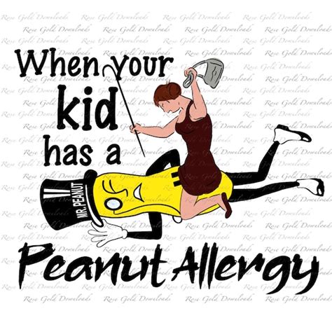 Peanut Allergy Awareness PNG Transparent Background Digital | Etsy