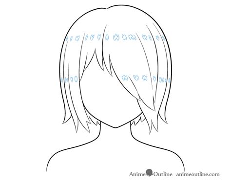 How to Draw Anime Hair Over One Eye - AnimeOutline