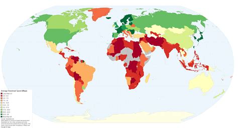 Broadband speeds around the world, in one map - Vox