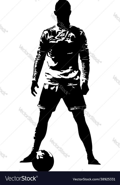 Cristiano ronaldo silhouette Royalty Free Vector Image