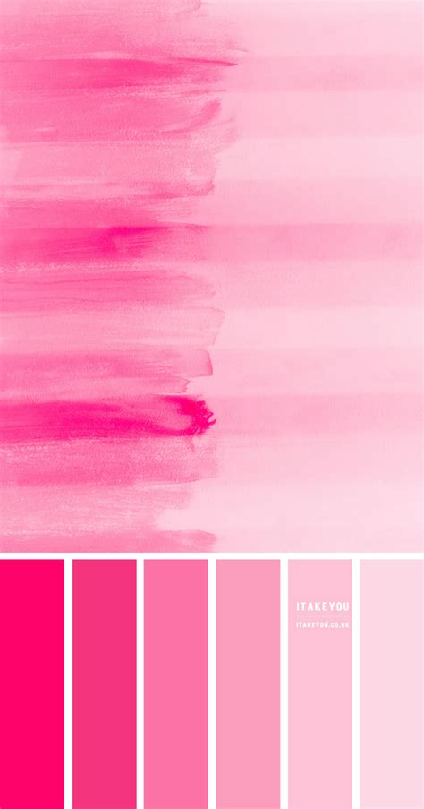 Ombre Pink Colour Scheme | Shades of pink gradient colour palette