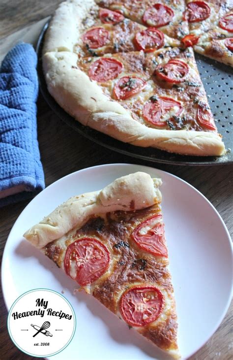 Margherita Pizza Recipe with Homemade Pizza Crust - My Heavenly Recipes