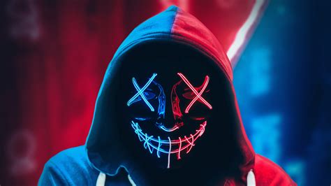 1920x1080 Neon Mask Hoodie 4k Laptop Full HD 1080P ,HD 4k Wallpapers,Images,Backgrounds,Photos ...