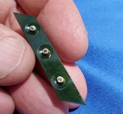Antique Jade Diamond Art Deco Bar Pin. Unique Excitin… - Gem