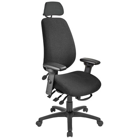 ergoCentric geoCentric Multi-Tilt Extra-Tall High-Back Chair With Adjustable Headrest, Black ...