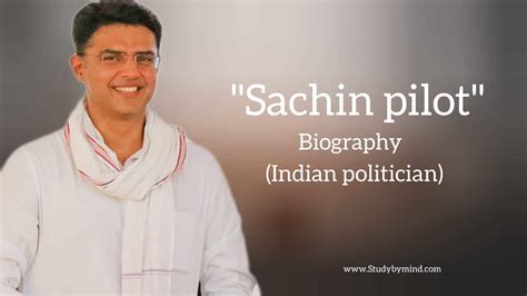 Sachin Pilot biography in english (Indian politician) - Study By Mind