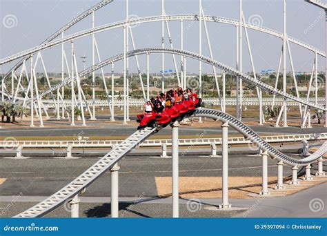 Ferrari World Roller Coaster Editorial Stock Image - Image: 29397094