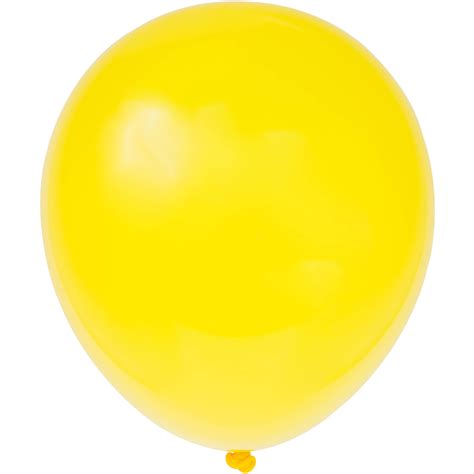 Unique Industries Latex 12" Yellow Solid Print Birthday Balloons, 10 ...