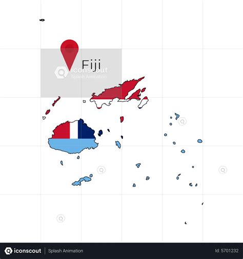 Fiji flag map Flag Animated Illustration download in JSON, LOTTIE or ...