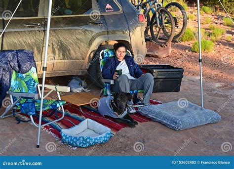 Woman Backcountry Camping in the Grand Canyon. Editorial Photography - Image of grand ...