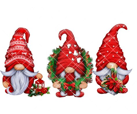 Christmas Gonk PNG Gnomes Digital Cute Gnome Red Watercolor - Etsy UK