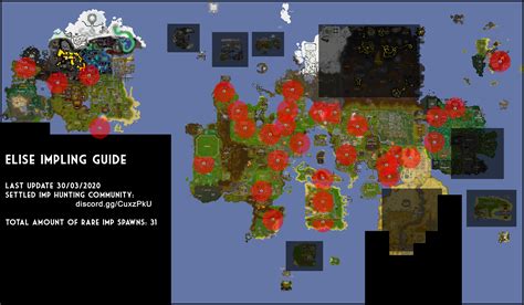 Complete map for overworld Dragon/Lucky impling spawn points : r/ironscape