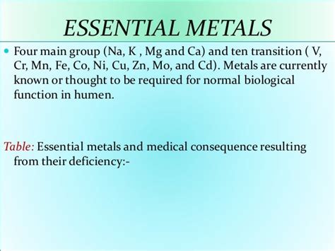 Metals in medicine