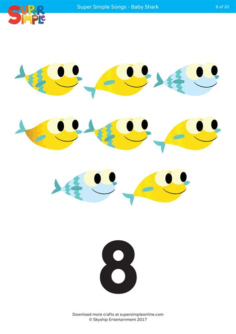 Baby Shark Counting Flashcards Super Simple Counting Flash Cards | Images and Photos finder