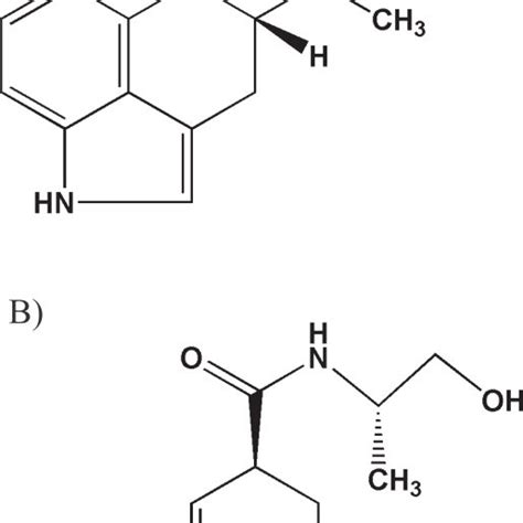 Chemical structures of A) lysergic acid (an example of ergoline... | Download Scientific Diagram