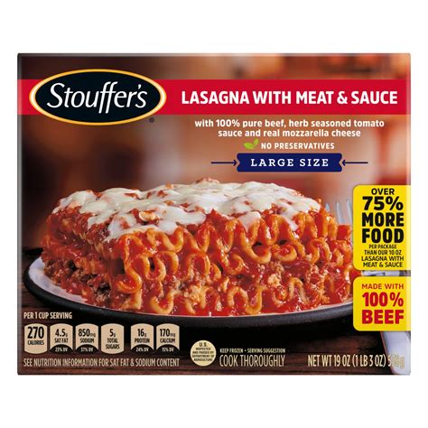 Stouffer's Frozen Meat Lasagna - Large - Shop Entrees & sides at H-E-B