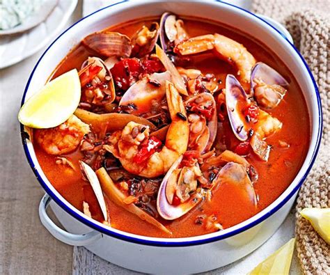 Spicy seafood soup with dill and caper mayo recipe | Food To Love