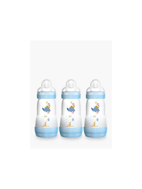 MAM Anti-Colic Baby Bottle, 260ml, Pack of 3 at John Lewis & Partners