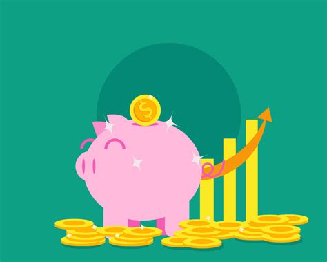 Piggybank with profit graph. Cartoon vector style for your design. 6762374 Vector Art at Vecteezy