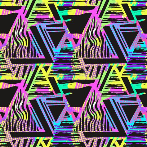 Abstract Boho Textile Seamless Pattern. Stock Illustration ...