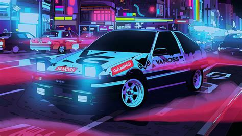 1366x768 Cyberpunk Car Neon City Run 4k 1366x768 Resolution HD 4k Wallpapers, Images ...