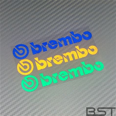 BREMBO Wheel brake disc Calipers Vinyl Decal Auto Car Sticker Car Wrap Reflective Strip Stickers ...