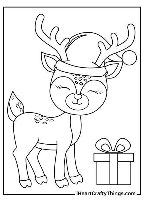 Printable Santa Claus And Reindeer Coloring Pages