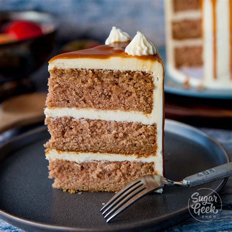 Spiced Applesauce Cake Recipe With Cream Cheese Frosting | Sugar Geek Show