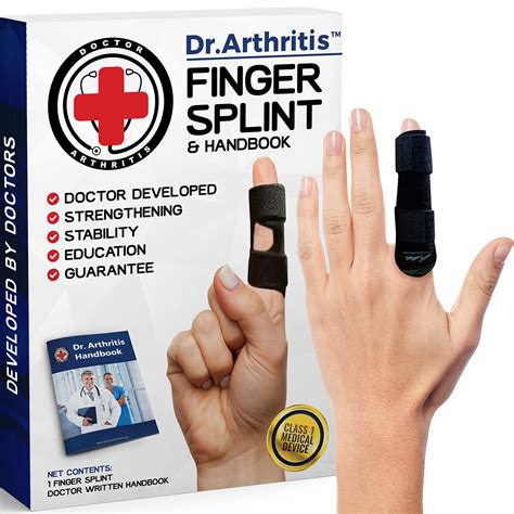 Buy Dr. Doctor Developed Finger Splint and Handbook [1-Piece] Trigger Finger Brace - Braces ...