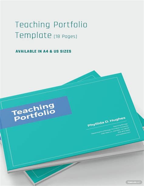 Teaching Portfolio Template Word Free Download