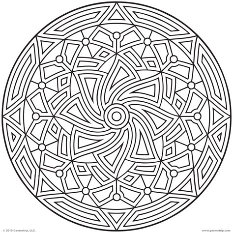 3D Circle Coloring Pages Printable - Coloring Pages For All Ages ...