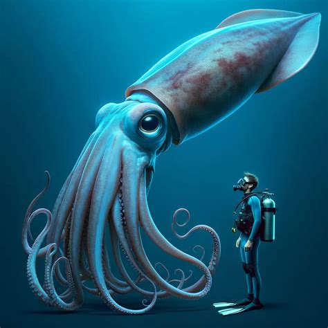 The Fascinating Comparison: Giant Squid vs Human