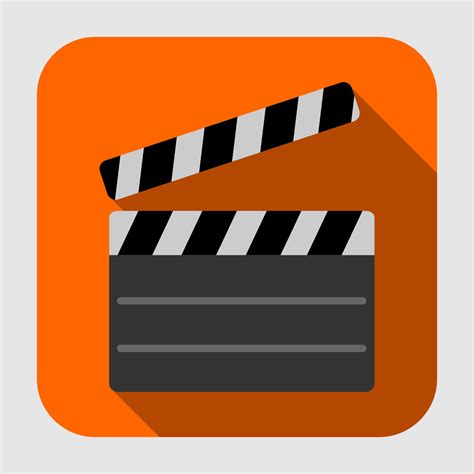 Vector for free use: Flat Movie Clapper Icon