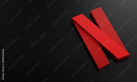 Netflix Logo Minimal Simple Design Template. Copy Space 3D Stock ...