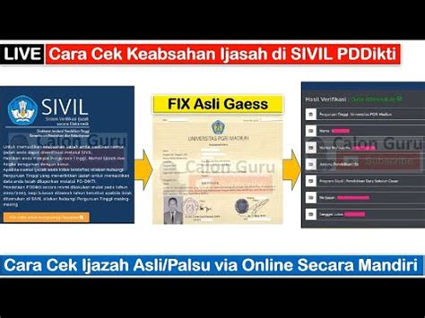 Cara Cek Ijazah Online di SIVIL-DITJEN DIKTI KEMDIKBUD untuk Mengetahui ...