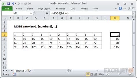 How to use the Excel MODE function | Exceljet