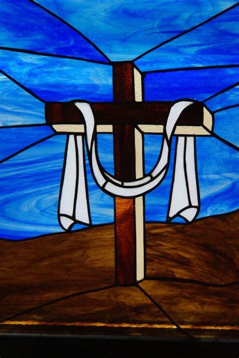 Christian Cross - Etsy | Stain glass cross, Stained glass art, Stained glass windows church