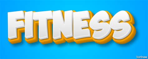 Fitness Text Effect and Logo Design Word