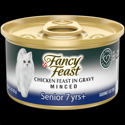 (24 Pack) Fancy Feast High Protein Senior Gravy Wet Cat Food, Chicken Feast Minced Senior 7+, 3 ...