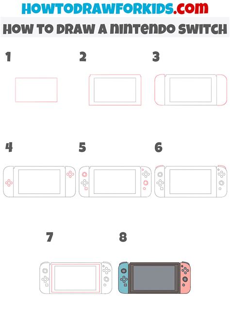 How to Draw a Nintendo Switch - Easy Drawing Tutorial For Kids