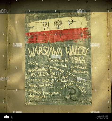 Poster of the 1944 Warsaw Uprising, Warsaw Uprising Monument, Warsaw ...